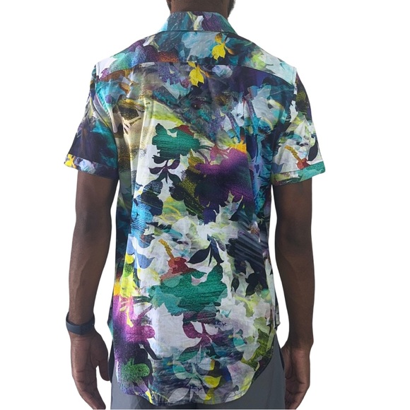 Robert Graham Tropical Storm Classic Fit Shirt Men's M - Picture 2 of 8